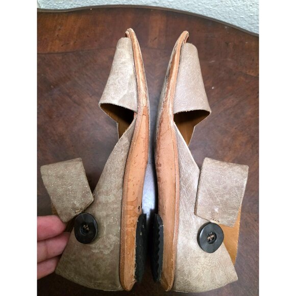 GYDWOQ Women's Tan Leather Ankle Strap Sandals Open Toe Size 37 - Picture 7 of 12